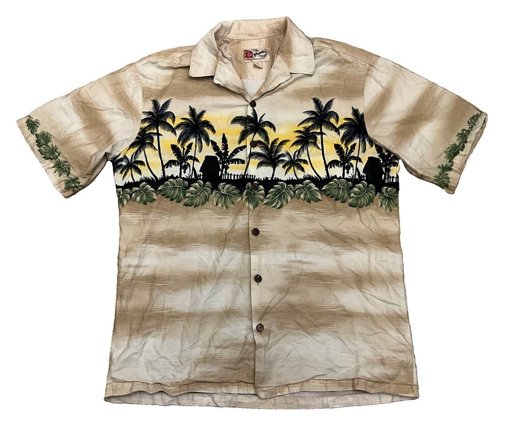 Hilo Hattie Men’s XL Hawaiian Tropical Button-Up Shirt